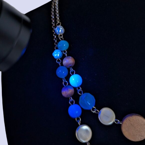 (2/$20) Vintage 2-Strand Bohemian Statement Necklace - Picture 3 of 5